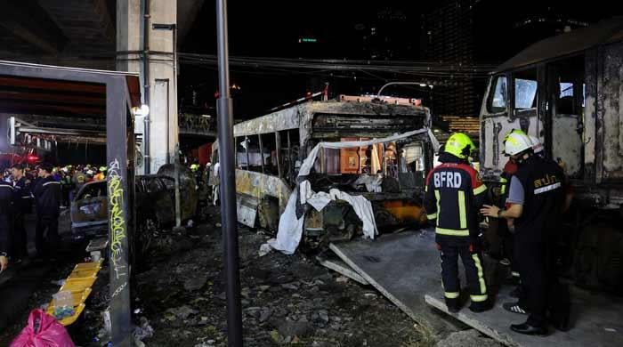 At least eight dead, 32 injured in Thailand after freight train hits bus