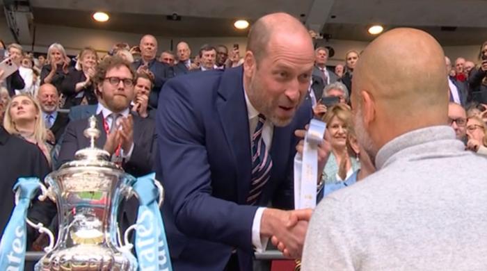 Prince William delivers cup of glory to Man City: Watch