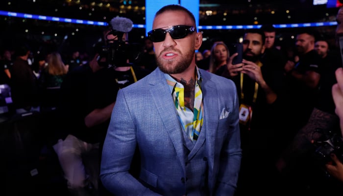 Conor McGregor before the Daniel Dubois v Anthony Joshua fight at Wembley Stadium, London, Britain, September 21, 2024. — Reutetrs