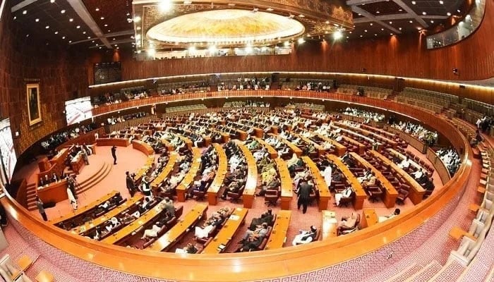 A view of the National Assembly session on April 10, 2023. — X/@NAofPakistan/File