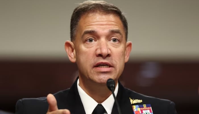US Centcom Commander Admiral Brad Cooper testifies before the Senate Armed Services Committee on The Posture of the US Central Command and US Africa Command in Review on Capitol Hill in Washington, DC, US, May 14, 2026. — Reuters