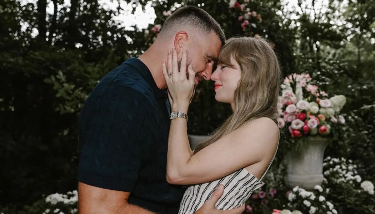 Taylor Swift, Travis Kelce reveal wedding look in New York City