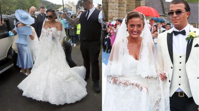 Tyson Fury's daughter Venezuela wore Crocs with 50-ft train at her wedding: See full event details