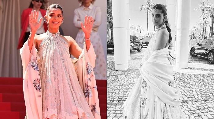 Sanam Saeed marks Cannes debut in traditional attire