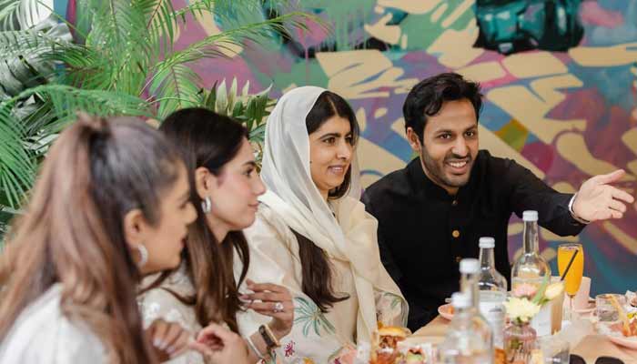 Nobel prize lureate Malala Yousufzai among the group of education activists. — Betty Laura Zapata for Malala Fund