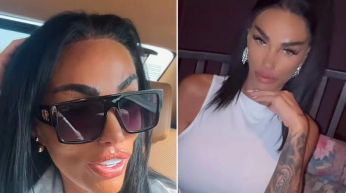 Katie Price finds distraction from marriage melodrama with 'Eurovision' night