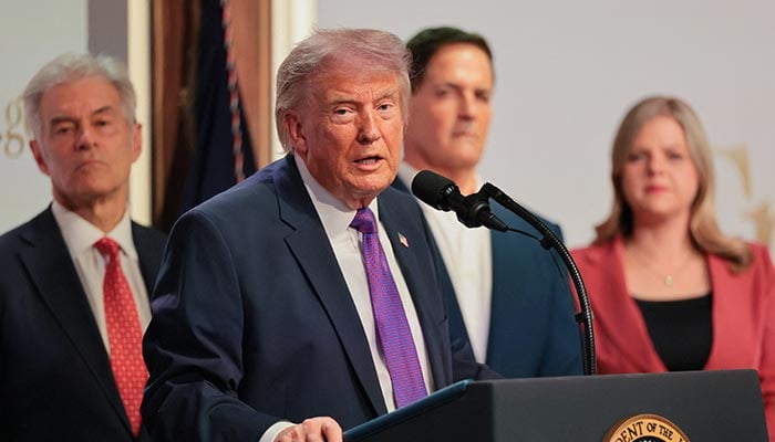 US President Donald Trump delivers remarks about health care costs and affordability from an auditorium on the White House campus in Washington, DC, US, May 18, 2026. — Reuters