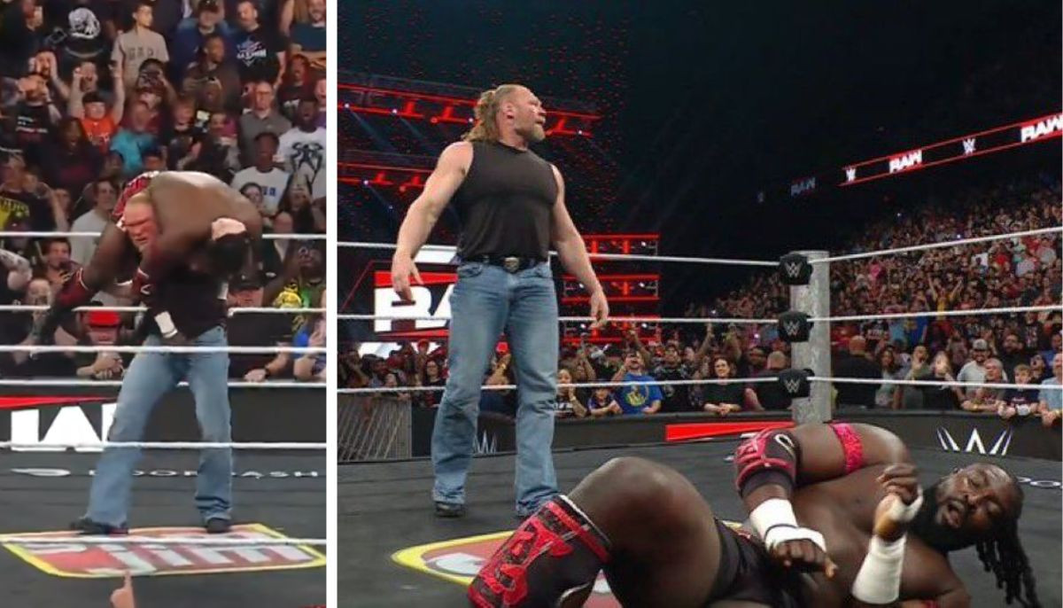 Brock Lesnar hits Oba Femi with four F5s in epic WWE comeback, signs rematch for Clash in Italy