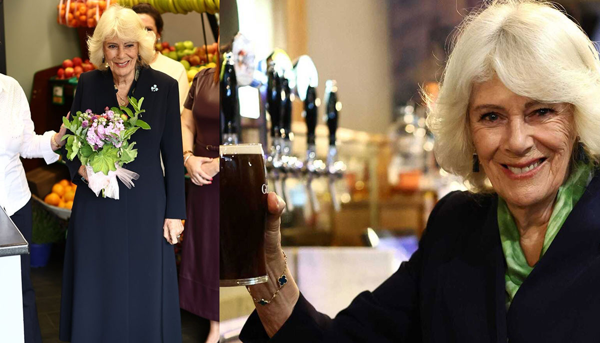 Queen Camilla touches grass for a change