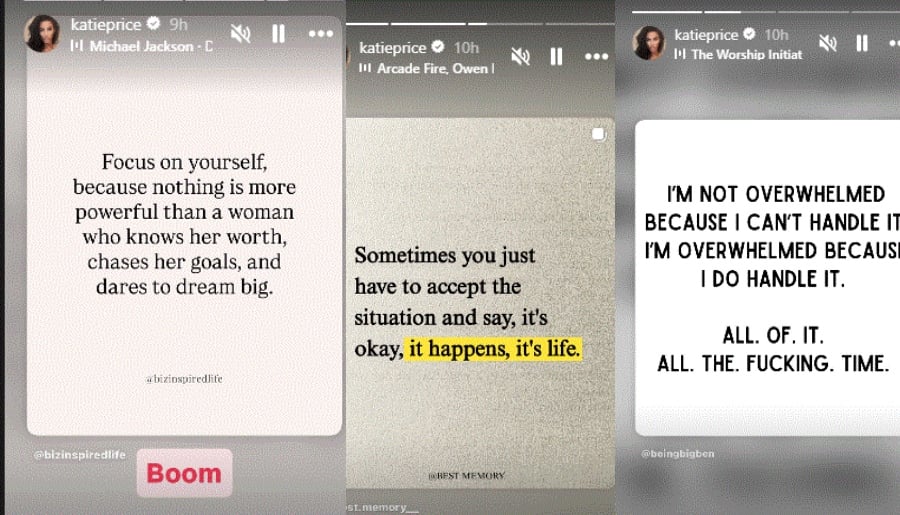 Katie Price tries to stay strong amid emotional turmoil over Lee Andrews