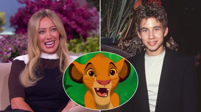 Hilary Duff reveals her first celebrity crush was young Simba's voice actor