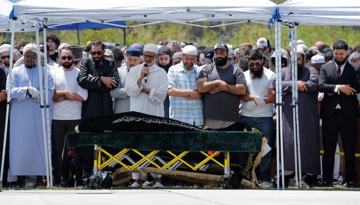 People attend a prayer service for the victims of a shooting at the Islamic Centre, in San Diego, California, US, May 21, 2026. — Reuters
