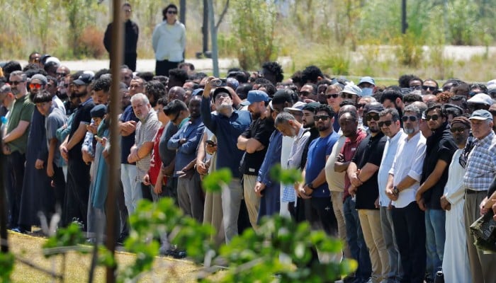 People attend a prayer service for the victims of a shooting at the Islamic Centre, in San Diego, California, US, May 21, 2026. — Reuters