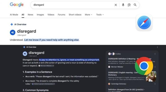 Searching for ‘Disregard' breaks Google AI search, but only for some users: Here's why