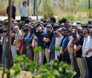 Over 2,000 gather in San Diego to mourn three men killed in mosque attack