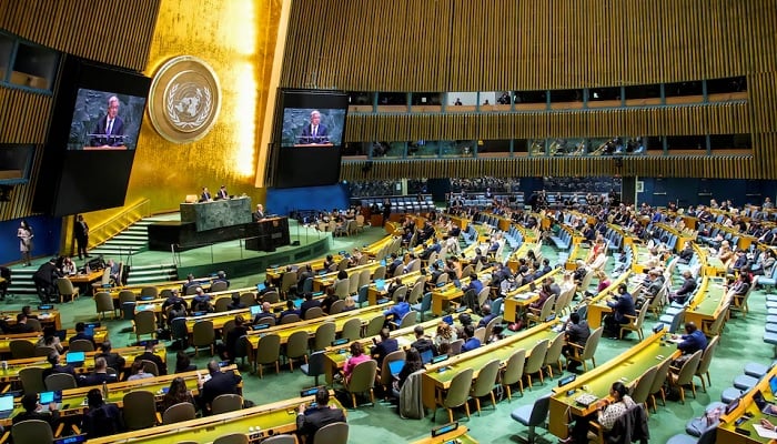 United Nations Secretary-General Antonio Guterres speaks to delegates during a meeting on the Nuclear Non-Proliferation Treaty at U.N. headquarters in New York City, U.S., April 27, 2026.— Reuters