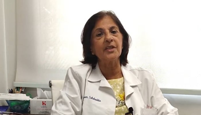 Dr Naseem Salahuddin, during an interview. — Screengrab from Youtube/@IndusHospitalHealthNetwork
