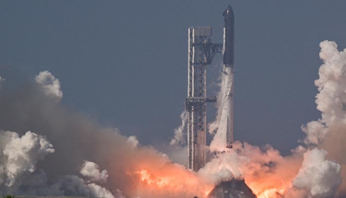 A SpaceX Super Heavy booster carrying the Starship spacecraft lifts off on its 12th test flight at Starbase, Texas, US, May 22, 2026. — Reuters