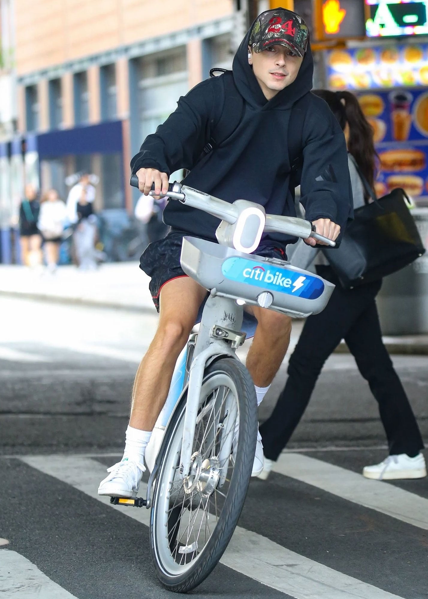 Timothée Chalamet steps out for casual bike ride after courtside appearance