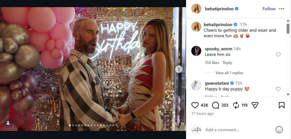 Behati Prinsloo gives peek inside birthday festivities with Adam Levine