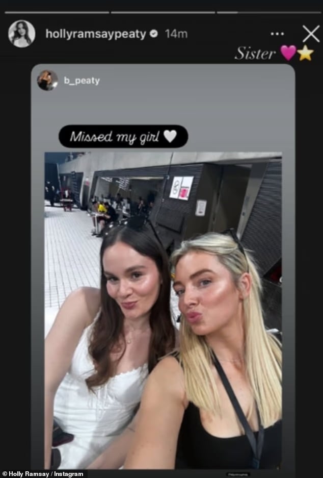 Holly Ramsay shares sweet bond with sister in law Bethany Peaty