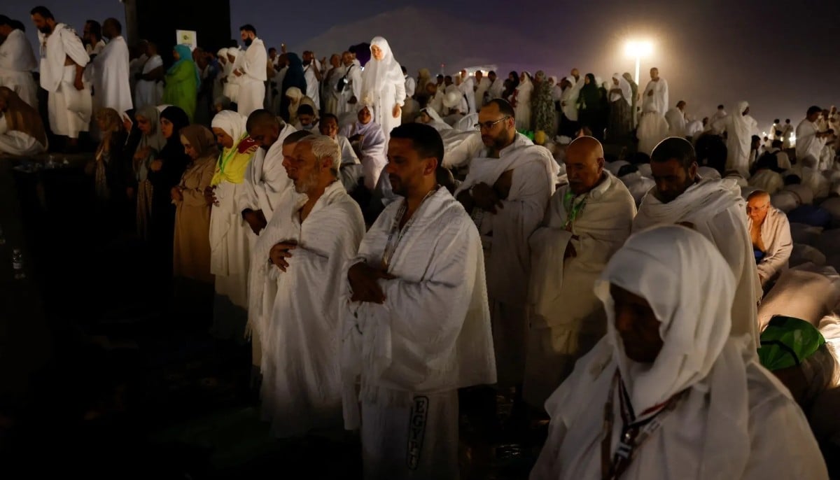 Muslim pilgrims gather at Mount of Mercy on the plain of Arafat during Hajj, outside the holy city of Makkah, Saudi Arabia, May 26, 2026. —AFP