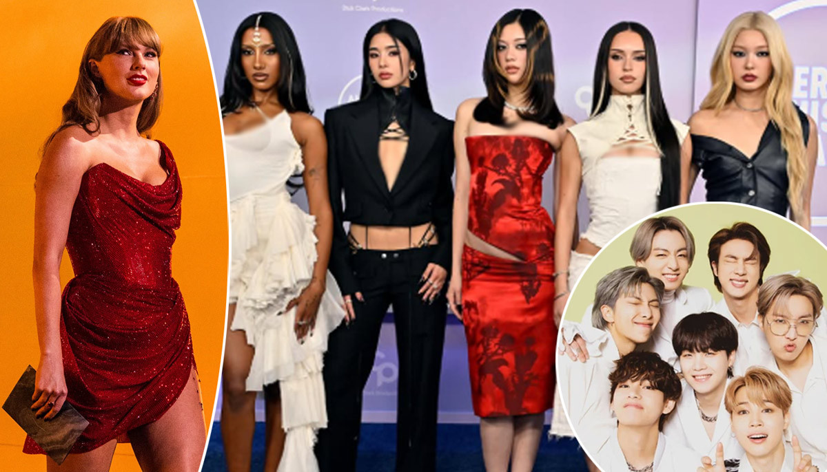 KATSEYE celebrates their big AMAs win with tribute to Taylor Swift, BTS