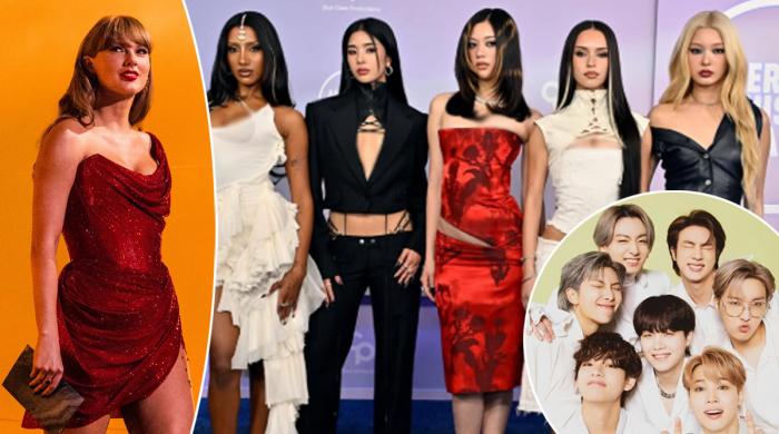 KATSEYE celebrates their big AMAs win with tribute to Taylor Swift, BTS