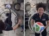 NASA astronaut pulls off impossible football kick in space