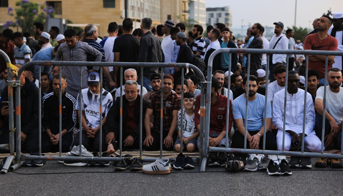 People gather at Mohammad Al Amin Mosque to attend Eid ul Adha prayers, in Beirut, Lebanon, May 27, 2026. — Reuters