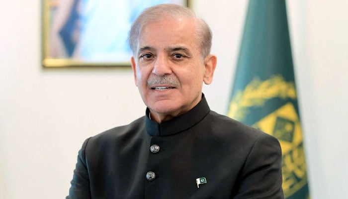 Prime Minister Shehbaz Sharif gestures during an event. — Radio Pakistan/File