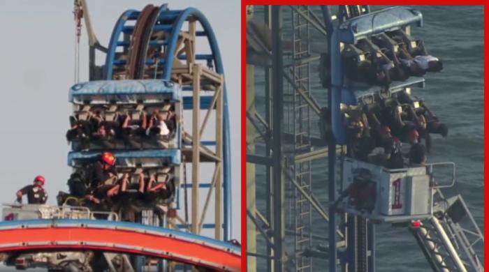 Galveston roller coaster mishap: Iron Shark stuck mid-ride, all passengers rescued