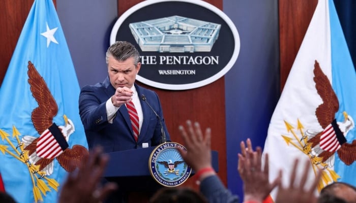 US Secretary of Defense Pete Hegseth holds a briefing on the Iran war at the Pentagon in Washington, DC, US, May 5, 2026. — Reuters