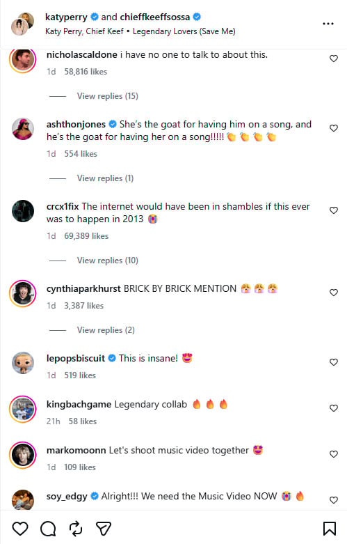 Katy Perry fans react as Legendary Lovers gets unexpected Chief Keef remix