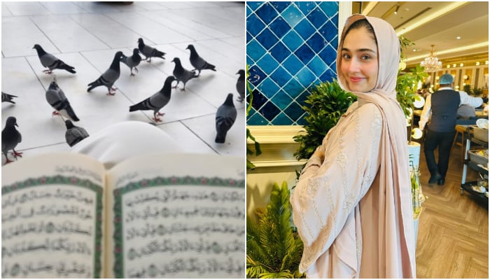 Pakistani actor Durefishan Saleem during her spiritual journey of Hajj. — Instagram/@durefishans