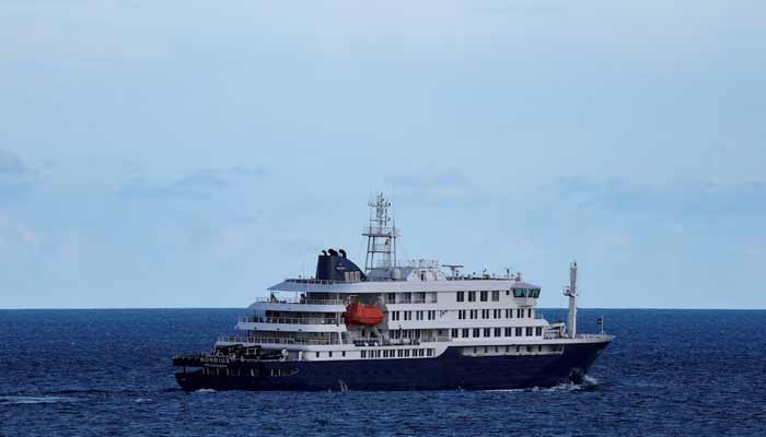 The cruise ship MV Hondius, affected by a hantavirus outbreak, leaves the port of Granadilla de Abona, in Tenerife, Spain, May 11, 2026.— Reuters/File