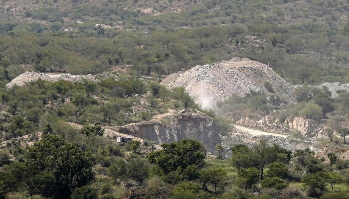 This photograph, taken on May 19, 2026, shows a stone quarry near Avinashi village in Rajasthan´s Neem Ka Thana town. — AFP
