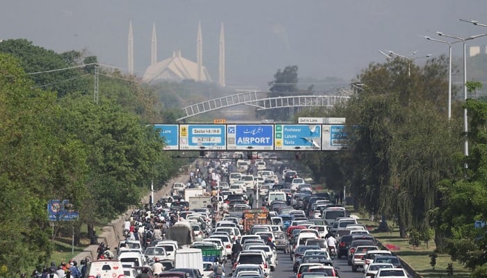 Traffic congestion due to road closures implemented by authorities, following the suspension of transport and closure of markets.— Reuters/File