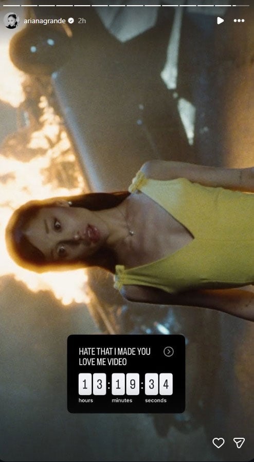 Ariana Grande excites her fans with countdown to new music video