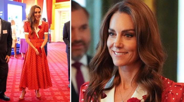 Princess Kate spreads laughter online as her shoes camouflage with carpet