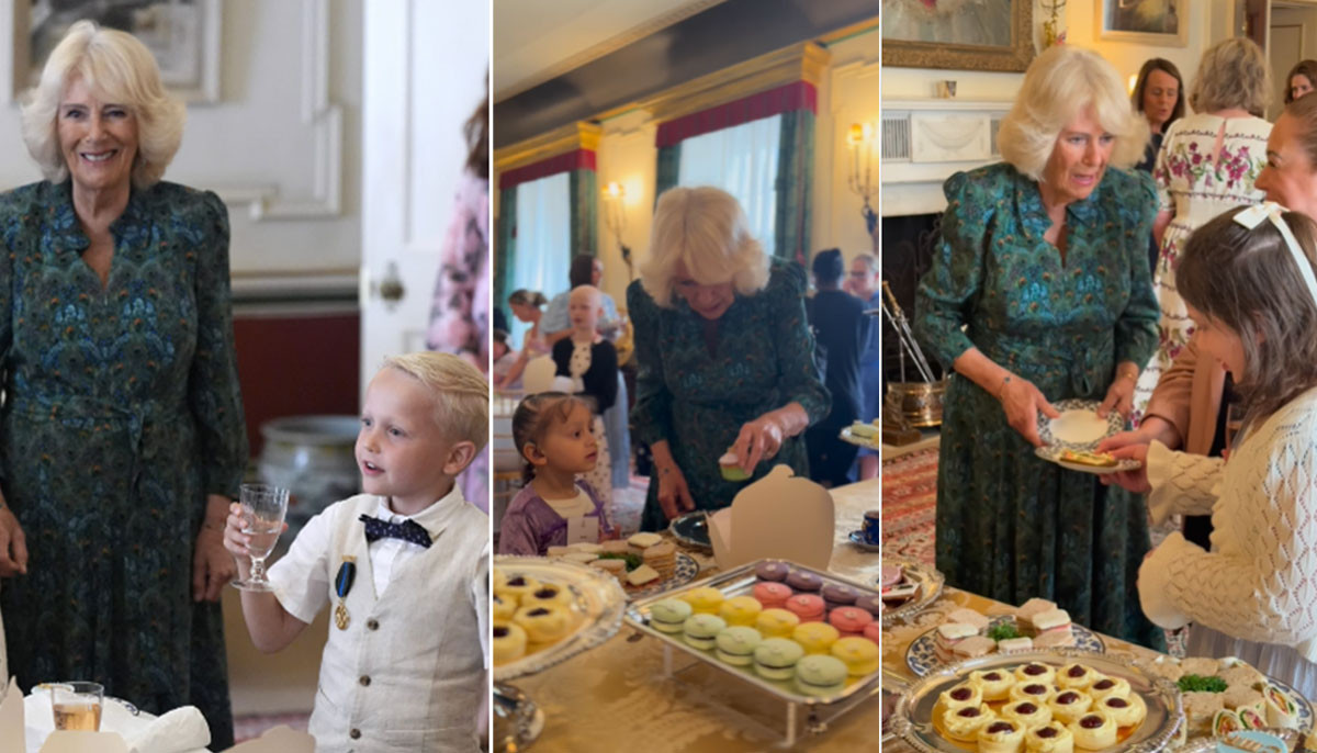 Buckingham Palace drops new video as Queen Camilla welcomes special guests