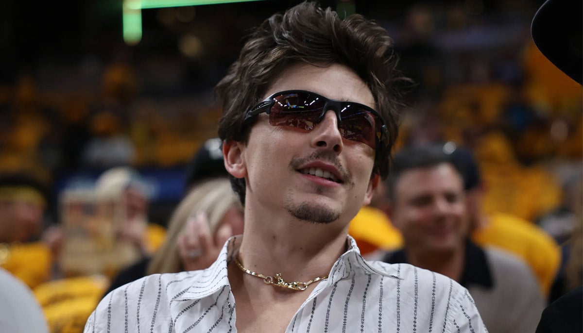 Timothée Chalamet brings star power courtside at the NBA finals