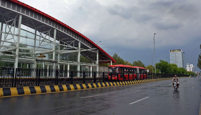 A view of clouds hovering over the sky of Federal Capital during rain. — Online