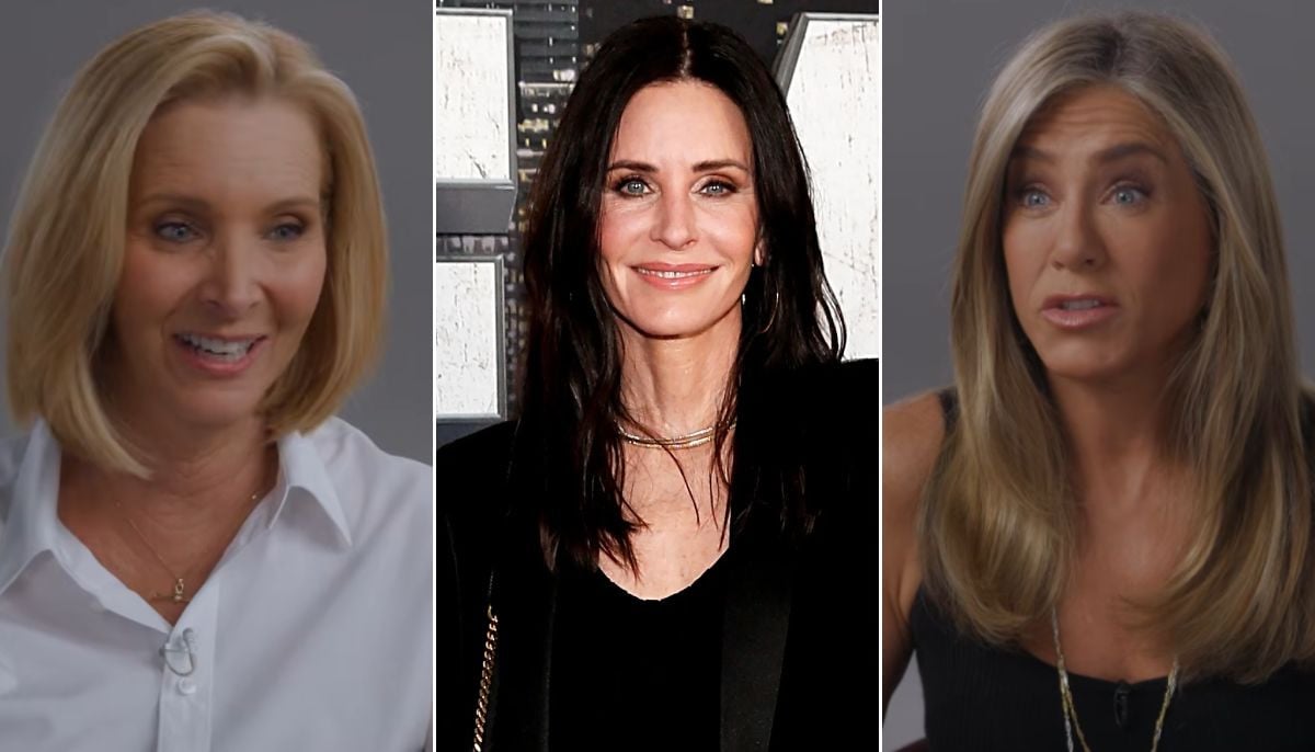 Courteney Cox reacts to Jennifer Aniston and Lisa Kudrow's reunion 