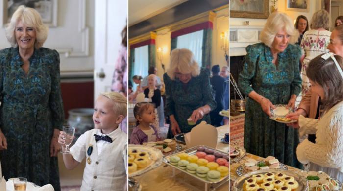 Buckingham Palace drops new video as Queen Camilla welcomes special guests