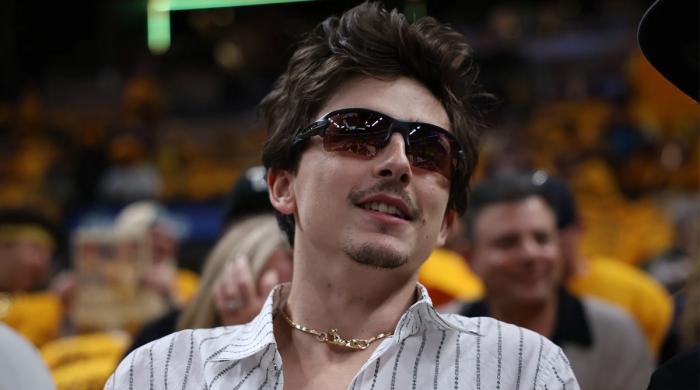 Timothée Chalamet brings star power courtside at the NBA finals