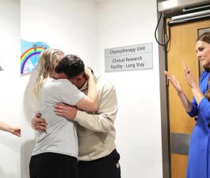 Kate Middleton moves to tears as cancer patient rings bell in emotional moment