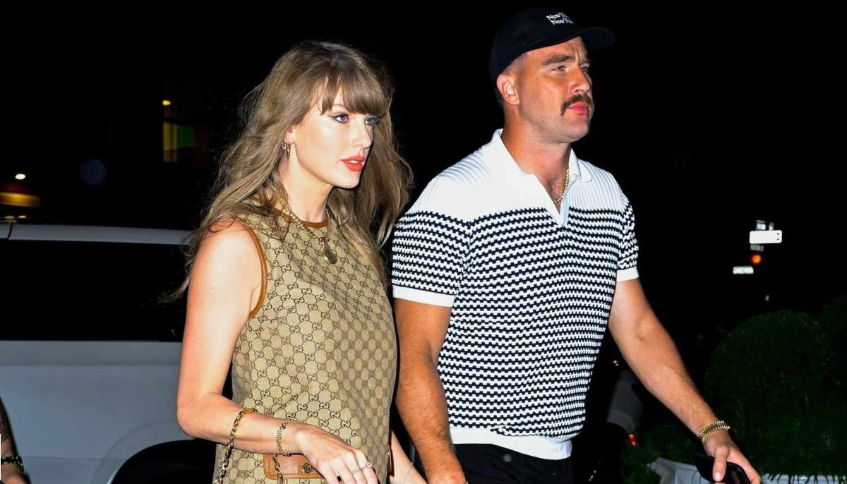 Travis Kelce celebrates fiancée Taylor Swift's brand new release