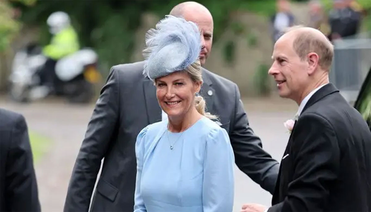 Duchess Sophie wows in romantic pleats and statement accessories