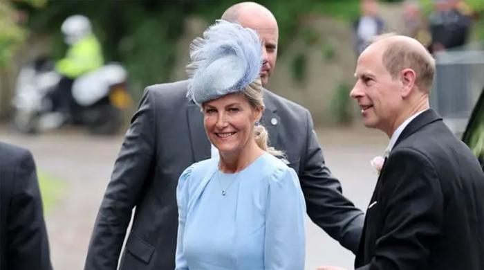 Duchess Sophie wows in romantic pleats and statement accessories